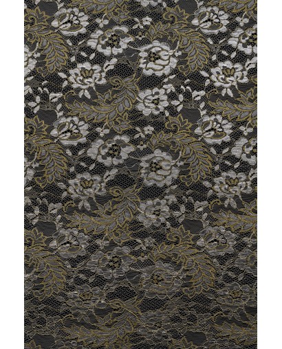 11004 - ecru/złoto/srebro - Koronka