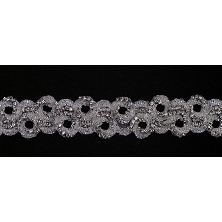 T.1402 - biel/platyna - Taśma