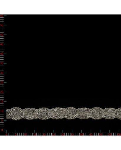 M1963KB.N403S - ecru/platyna - Taśma