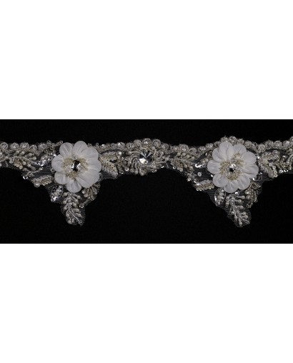 T1139.1KFAB.N44 - ecru/platyna - Taśma