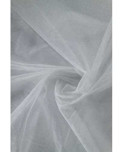 Brokat 116" - ciemne ecru/srebro - Tiul