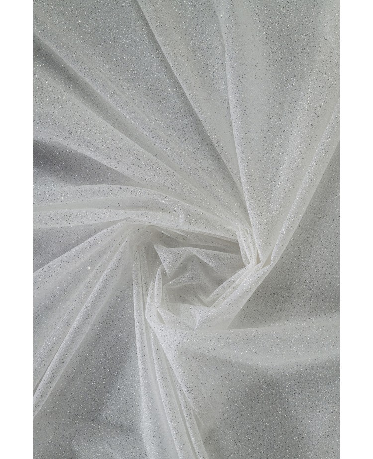 18002 - jasne ecru/srebro - Tiul