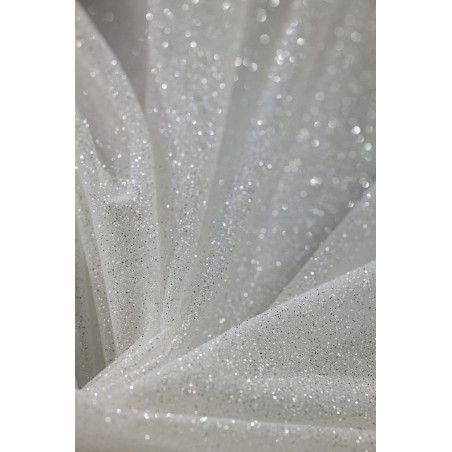 18002 - jasne ecru/srebro - Tiul