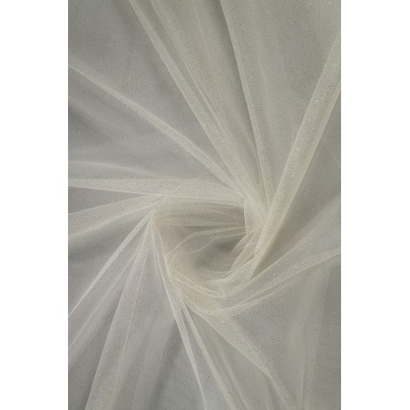 18003 - jasne ecru/złoto - Tiul