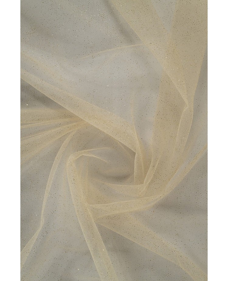 18003 - szampan/złoto - Tiul