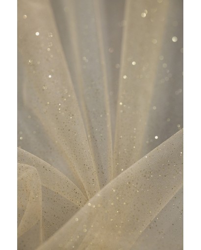 18003 - szampan/złoto - Tiul