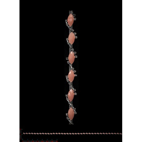 DC4895 - srebro/łosoś -Taśma Biż.