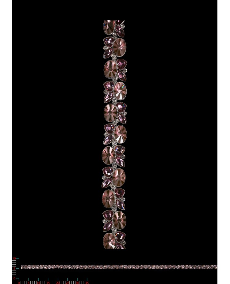 DC3219 - srebro/wrzos -Taśma Biż.