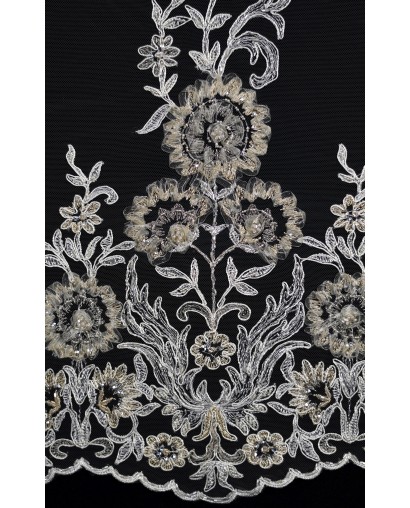 2069 - ecru/złoto/platyna - Haft