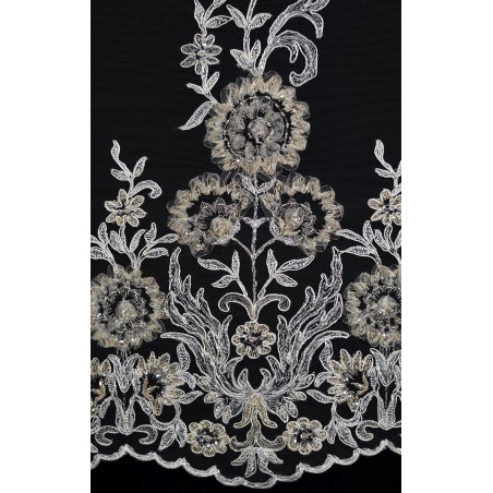 2069 - ecru/złoto/platyna - Haft