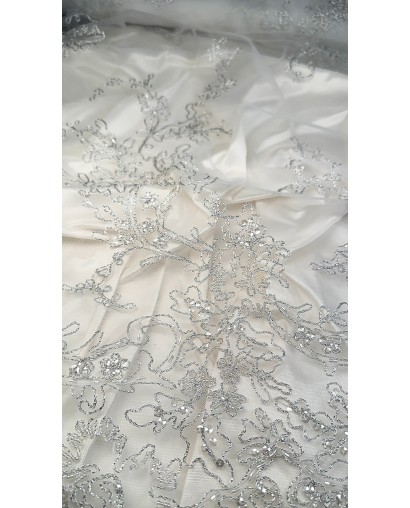 2076-2 - Ecru/Platyna - Haft