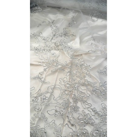 2076-2 - Ecru/Platyna - Haft