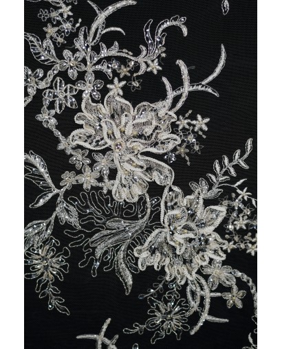 2202 - Ciemne Ecru/Srebro - Haft