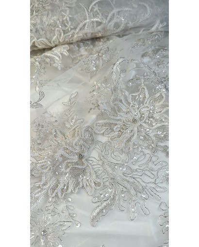 2202 - Ciemne Ecru/Srebro - Haft