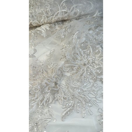 2202 - Ciemne Ecru/Srebro - Haft